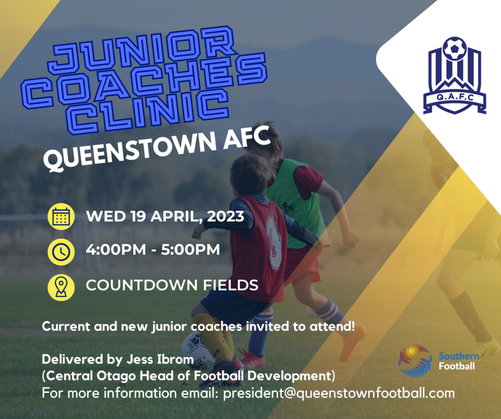 Junior / Youth Coach Training with Jess Ibrom ⋆ Queenstown Football